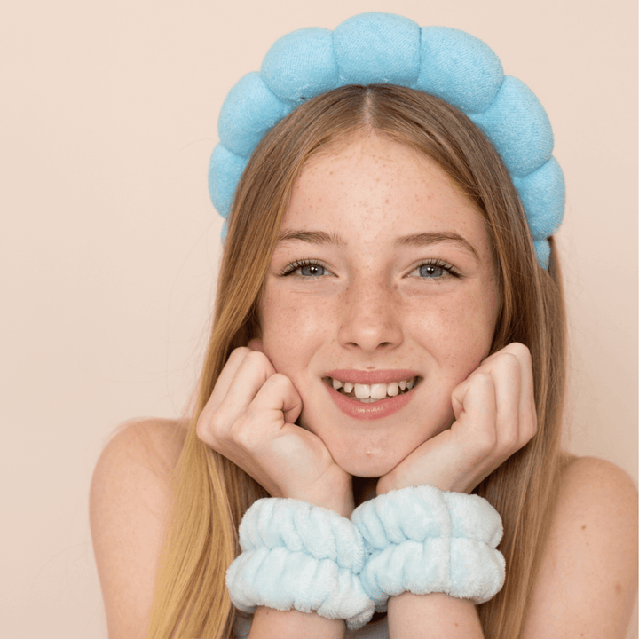 GRWM Bubble Twist Headband and Wrist Cuffs Set